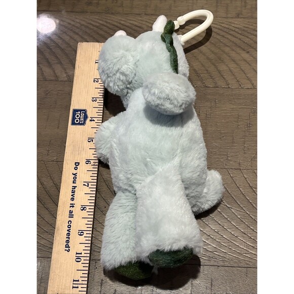 KELLYTOY Stuffed Animal Baby Dinosaur PLUSH Rattle TRICERATOPS Lovey Toy green - Picture 5 of 5